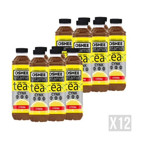 12X Oshee Vitamin Tea Earl Grey Cytryna 555 ml