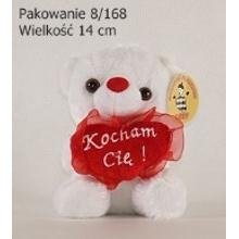 Biały Misiaczek Z Sercem Kocha