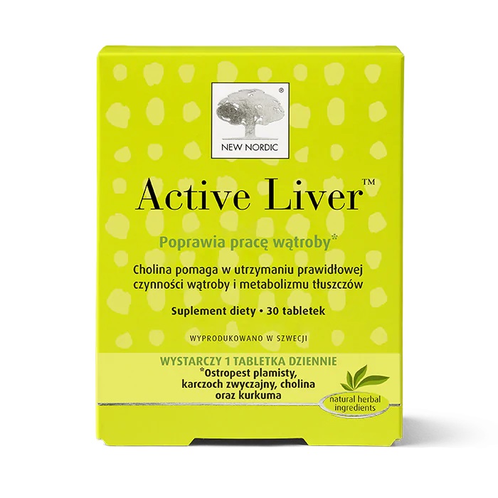 NEW NORDIC HEALTHBRANDS POLSKA SP. Z O.O. Active Liver poprawia pracę wątroby 30 tabletek 3795421