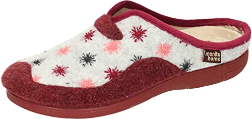 Manitu Damskie kapcie 320157-41, czerwone, rozmiar 37, czerwony, 37 eu
