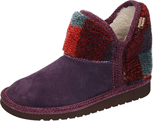 Manitu Damskie 360001-59 kapcie domowe, śliwkowe, 38 EU, śliwka, 38 EU