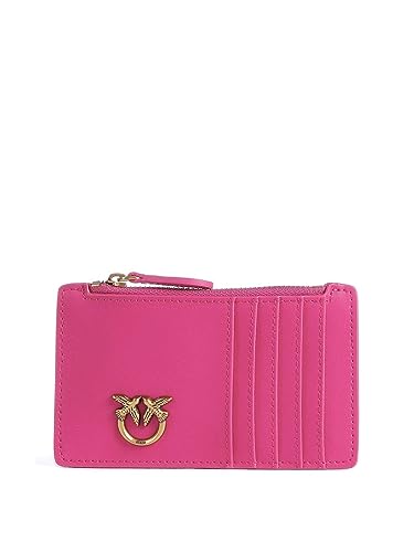 Pinko Czapla Cardholder Cielęcina Jedwab, Akcesoria Podróży Damski, N17q_pink Pinko-antique Gold, U