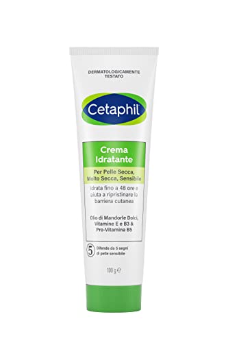 Cetaphil Krem nawilżający do twarzy i ciała, do suchej, wrażliwej i uszkodzonej, nawilżający do 48 godzin, efekt łagodzący, bez zapachu, rozmiar 100 g