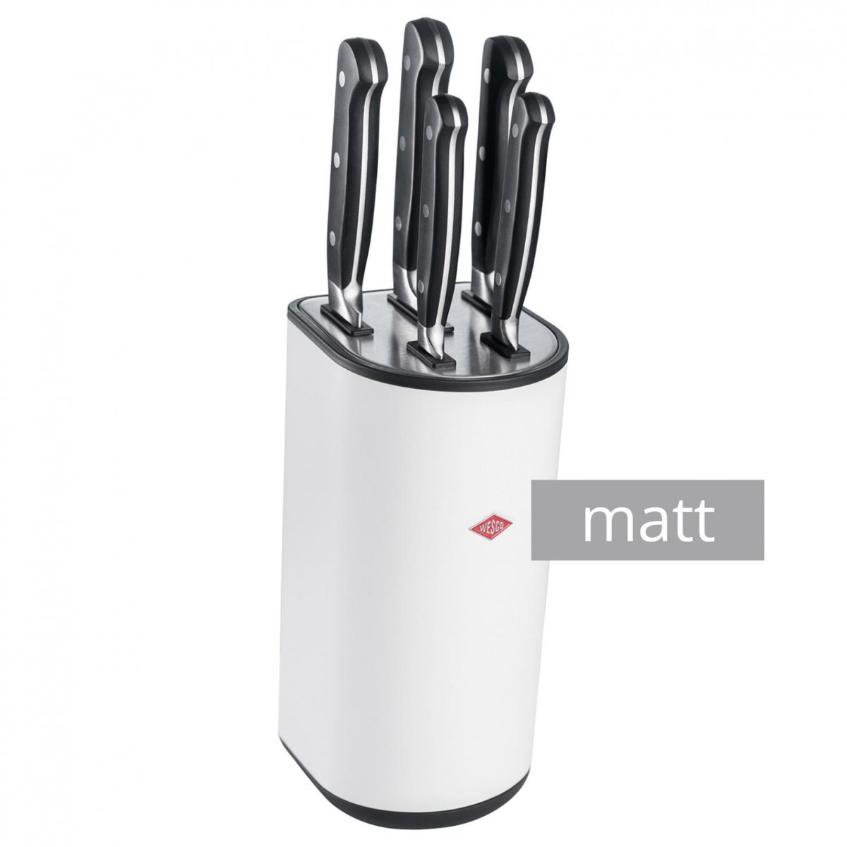 Zestaw 5 noży w bloku biały matt LOFT