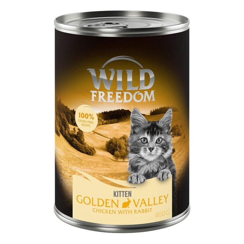 Wild Freedom Kitten, 6 x 400 g - Golden Valley - Królik i kurczak