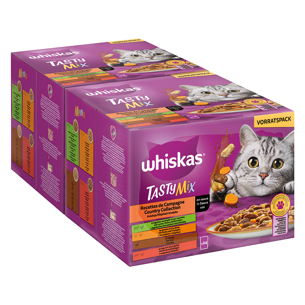 Pakiet Whiskas Tasty Mix, saszetki, 48 x 85 g - Kolekcja wiejskich smaków w sosie