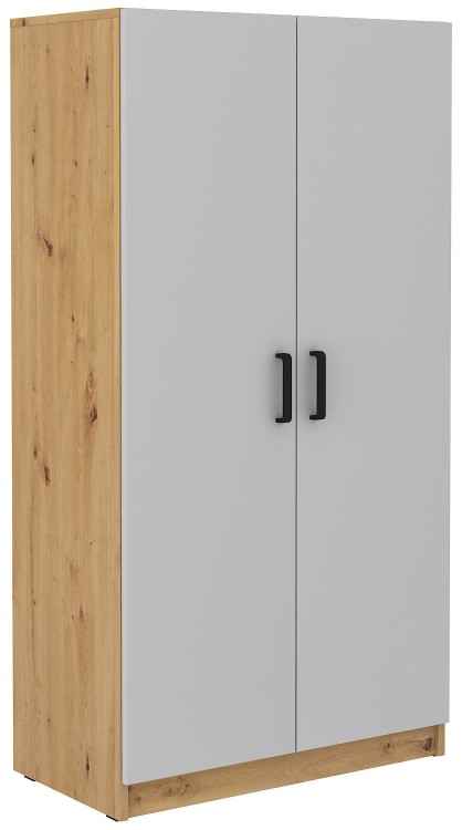 Szafa ubraniowa biurowa Malta 108 2D Szary/Dąb Artisan