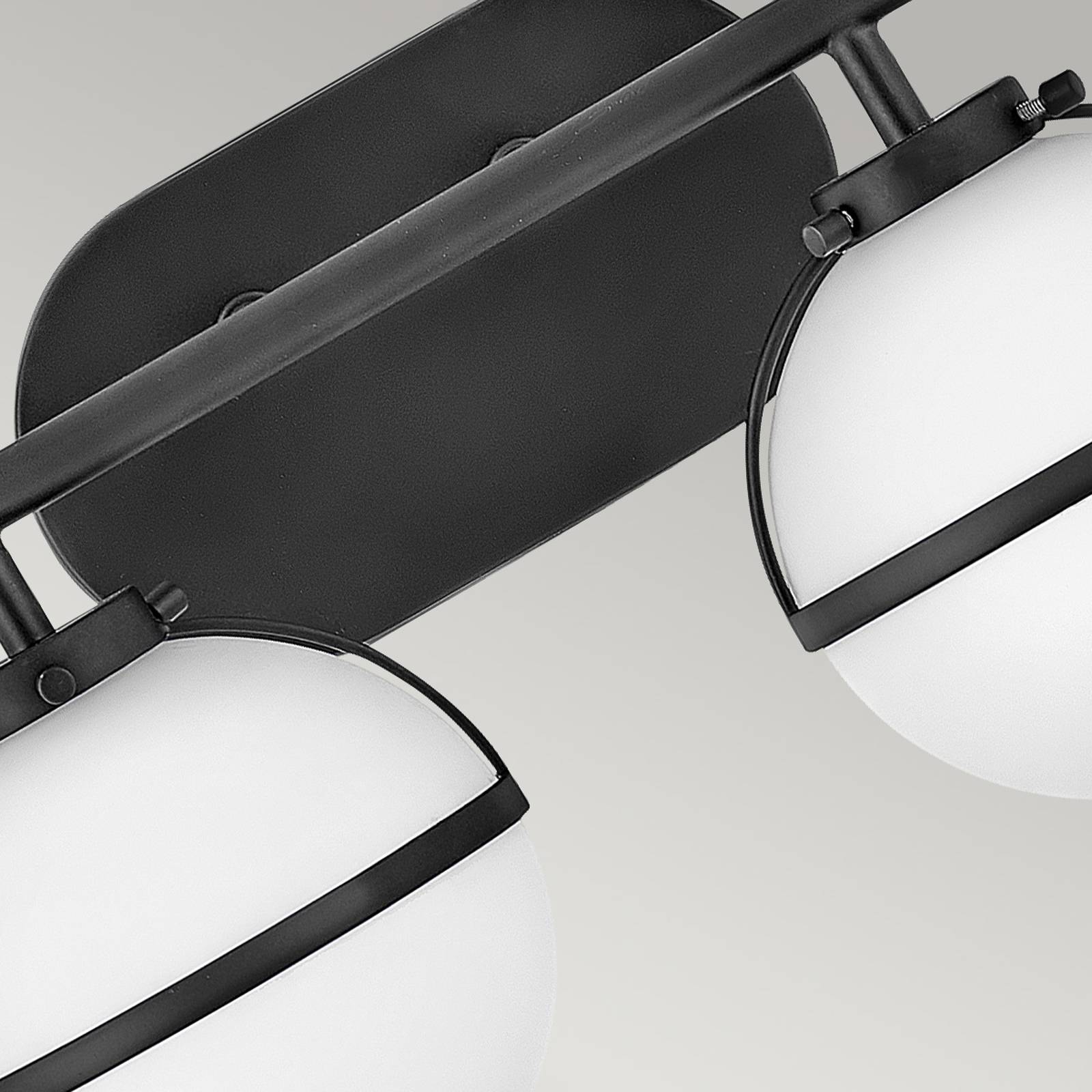 HINKLEY Kinkiet do łazienki Hollis czarny/opalowy 2-pkt.