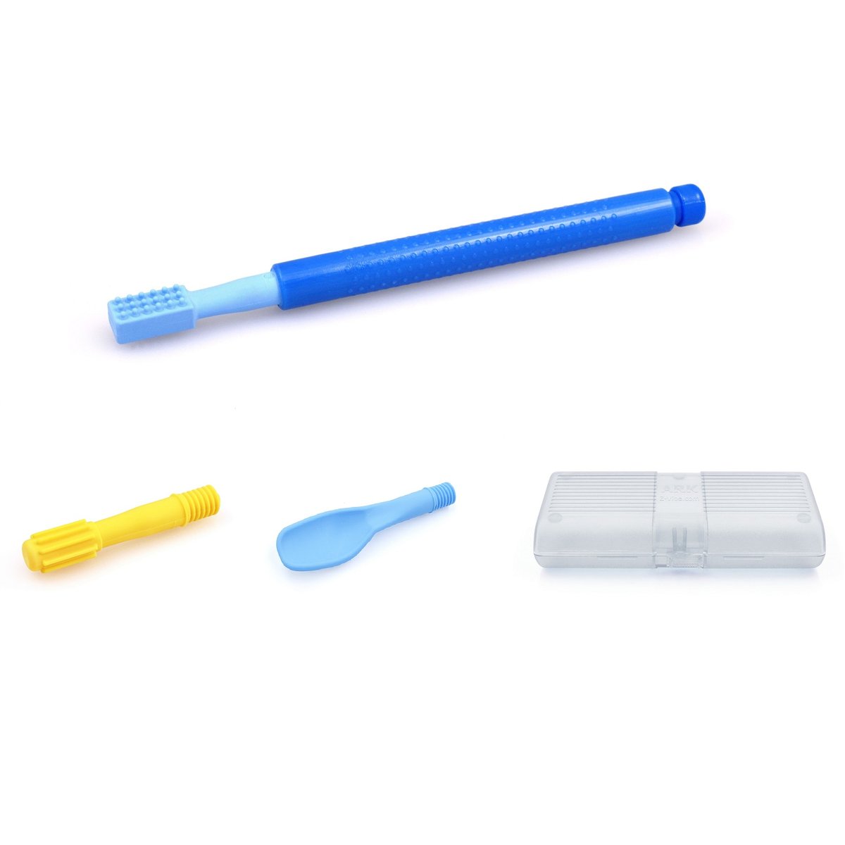 Ark Carry Kit Wibrator Logopedyczny Z-Vibe + 3 Końcówki Masujące Niebieski