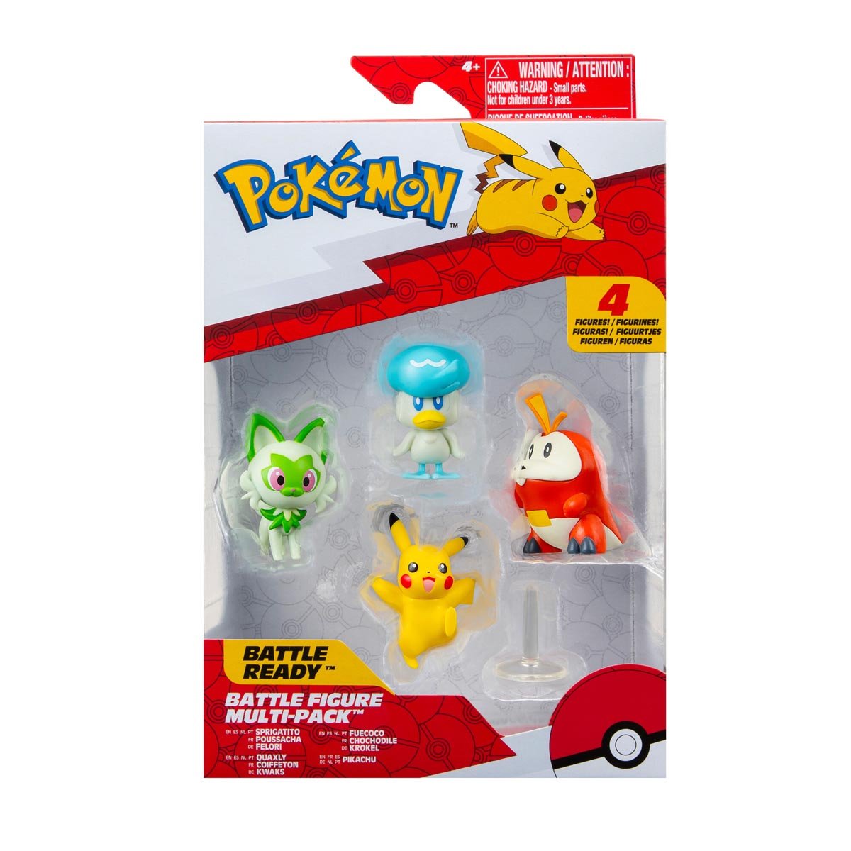 POKEMON Figurki bitewne First Partner Pokémon Set - Generatia IX (Fuecoco, Sprigatito, Quaxly, Pikachu), figurka