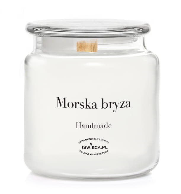 Morska bryza. Mega Świeca Sojowa 600ml.