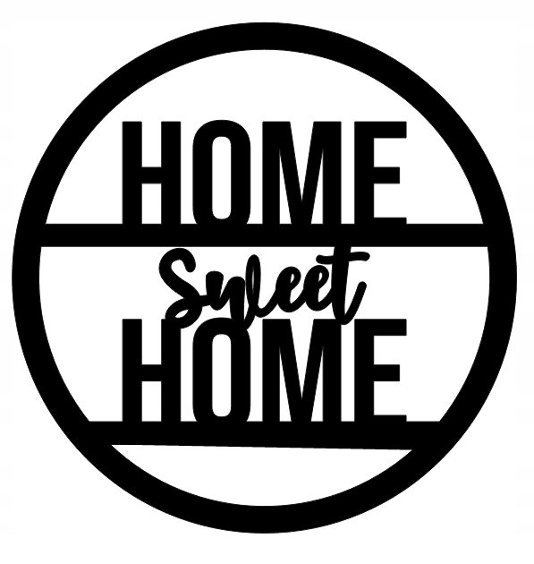 Dekoracja Ścienna Obraz Ażur Home Sweet Home B102