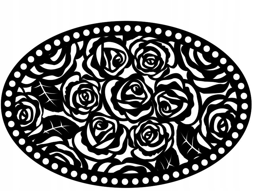 Dekoracja Ścienna Prezent Ażur Makrama Róże B107
