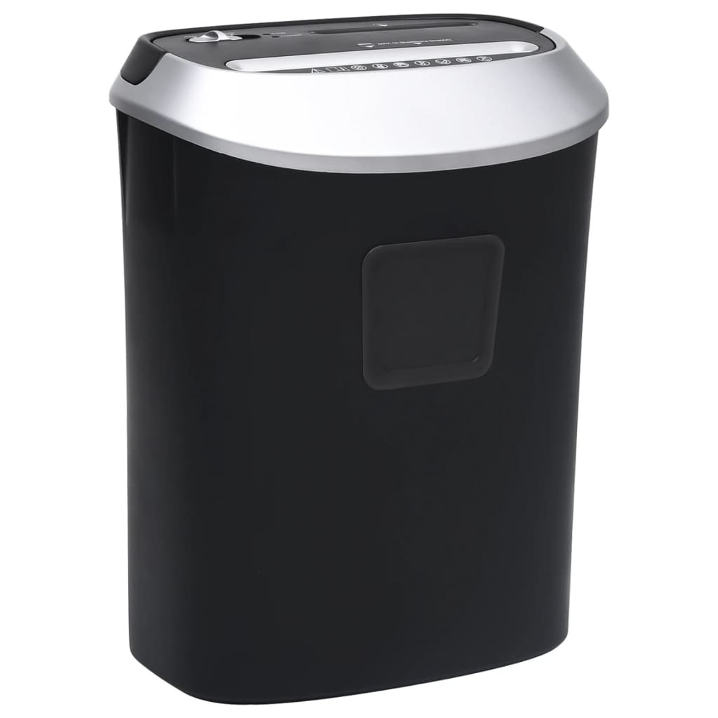 VidaXL Niszczarka do papieru, na 10 arkuszy, cięcie w ścinki, czarna! 51552 VidaXL