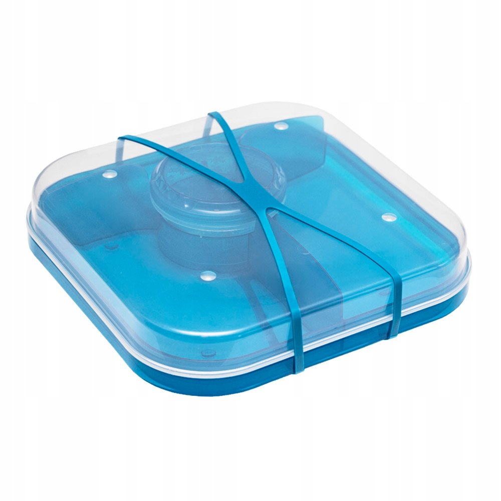 Branq - Pojemnik Śniadaniowy - Baby Lido - Niebieski - 18,5X18,5X4 Cm