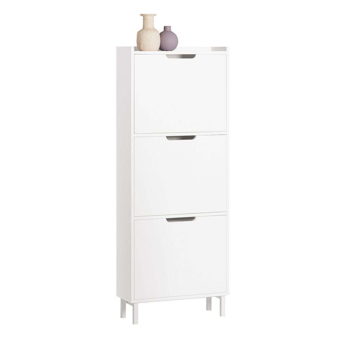 SoBuy Szafka Komoda na Buty Konsola 3 Klapy FSR151-H-W