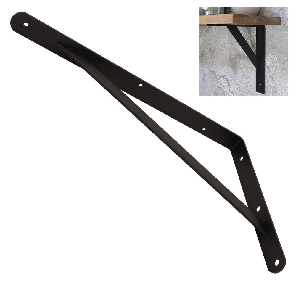 WSPORNIK PÓŁKI CZARNY WZMOCNIONY 400x250x4,0 WSWP 400