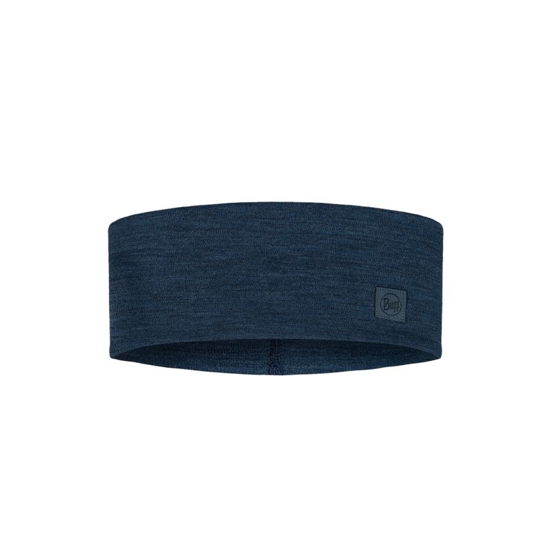 Opaska z wełny merino Buff Merino Wide Headband Solid Night Blue