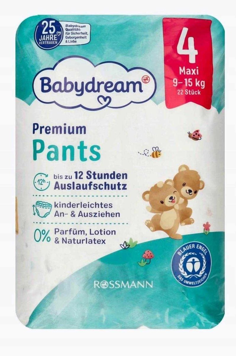 Babydream pieluchomajtki roz. 4, 7-15 kg 22 szt.