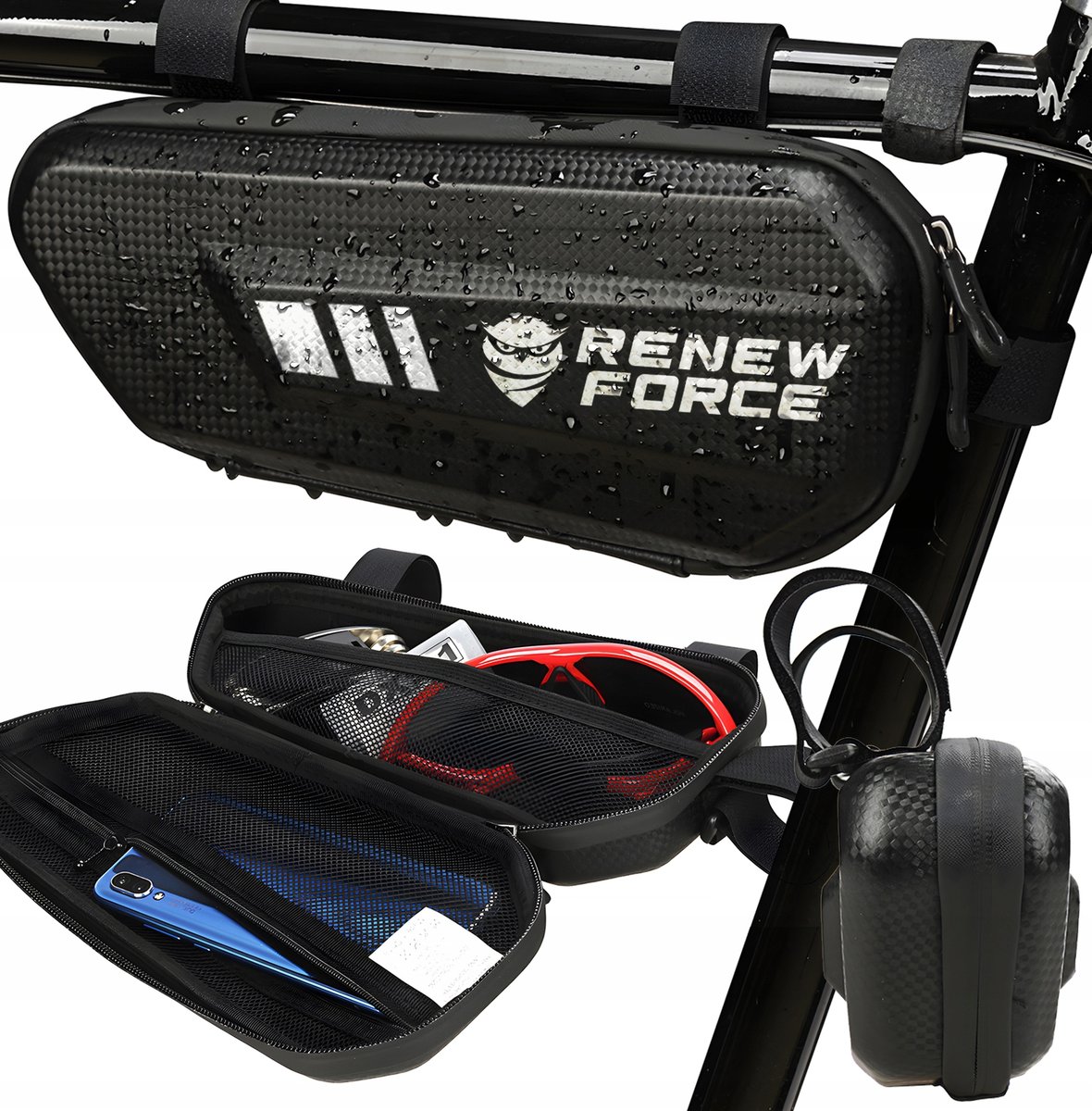 SAKWA NA ROWER TORBA ROWEROWA NA RAMĘ UCHWYT ETUI AERO-X1