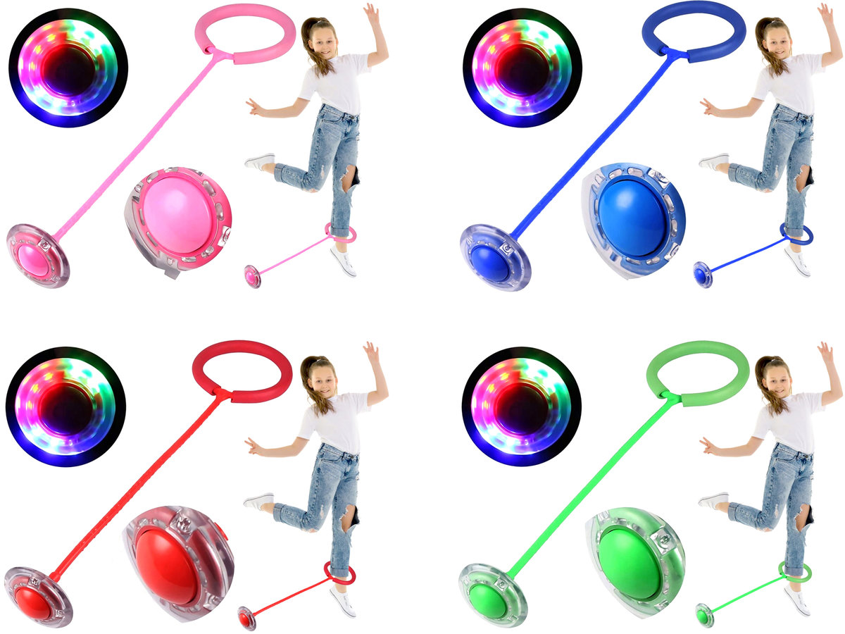 SKAKANKA NA NOGĘ HULA HOP Świecąca LED DLA DZIECI skipper świeci MIX