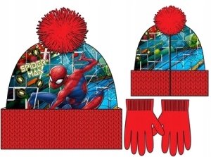 CZAPKA ZIMOWA Z RĘKAWICZKAMI SPIDER-MAN 52