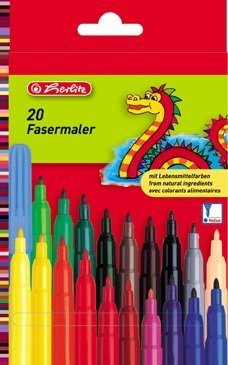 Herlitz Pisaki zmywalne 20 kolorów