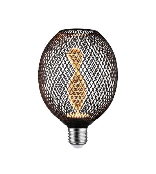 Źródło światła LED METALLIC GLOW GLOB  czarny Helix E27 3,5W 110lm 1800K 230V