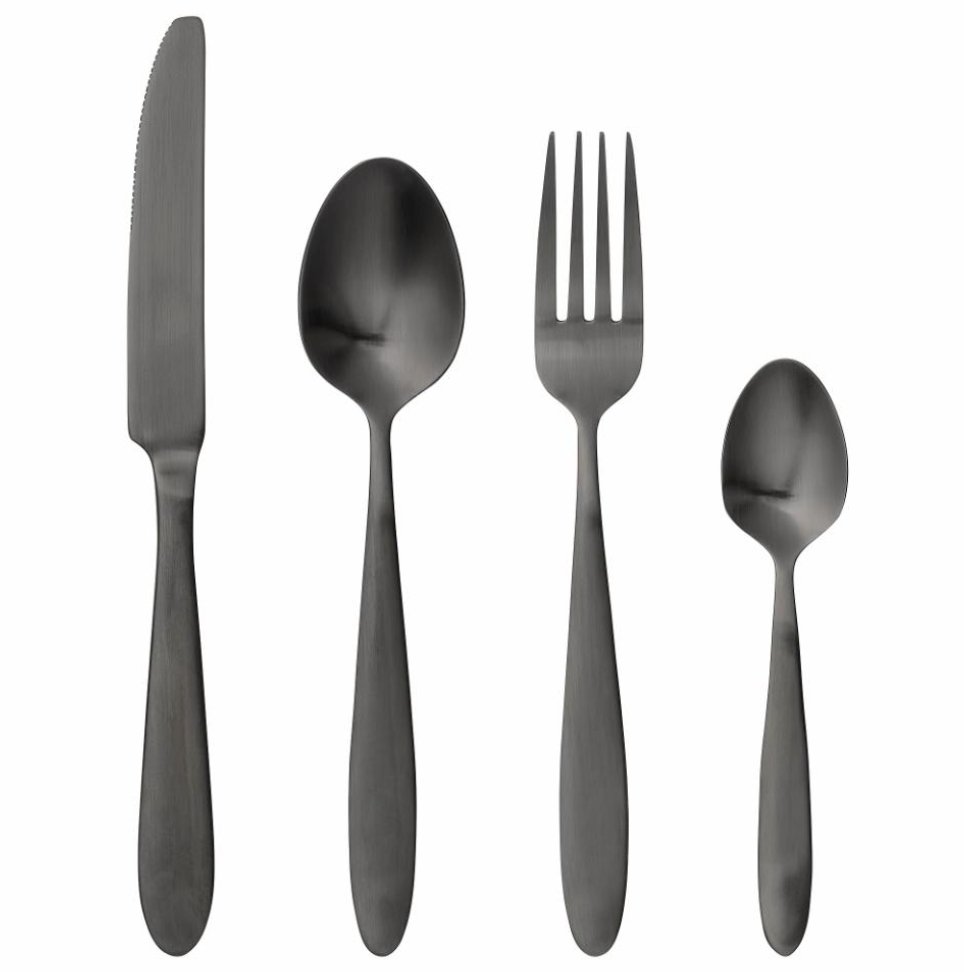 Bloomingville Komplet sztućców 4 el. Black 21150001