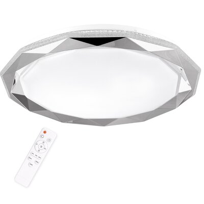 Polux Plafon LED Glossy 51cm 72W biały chrom z pilotem 314819