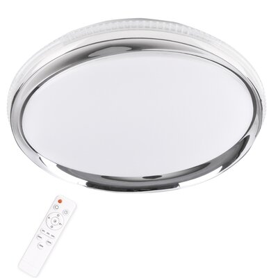 Polux Plafon LED Glossy2 51cm 72W biały chrom z pilotem 314826