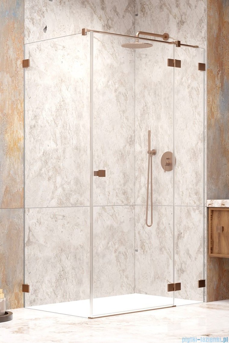 Radaway Essenza Pro Brushed Copper Kdj kabina 100x80 cm prawa szczotkowana miedź 10097100-93-01R/10098080-01-01