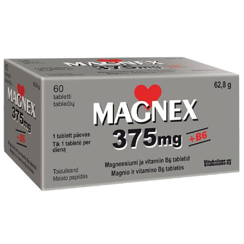 Magnex 375mg + witamina B6, 60tabl.