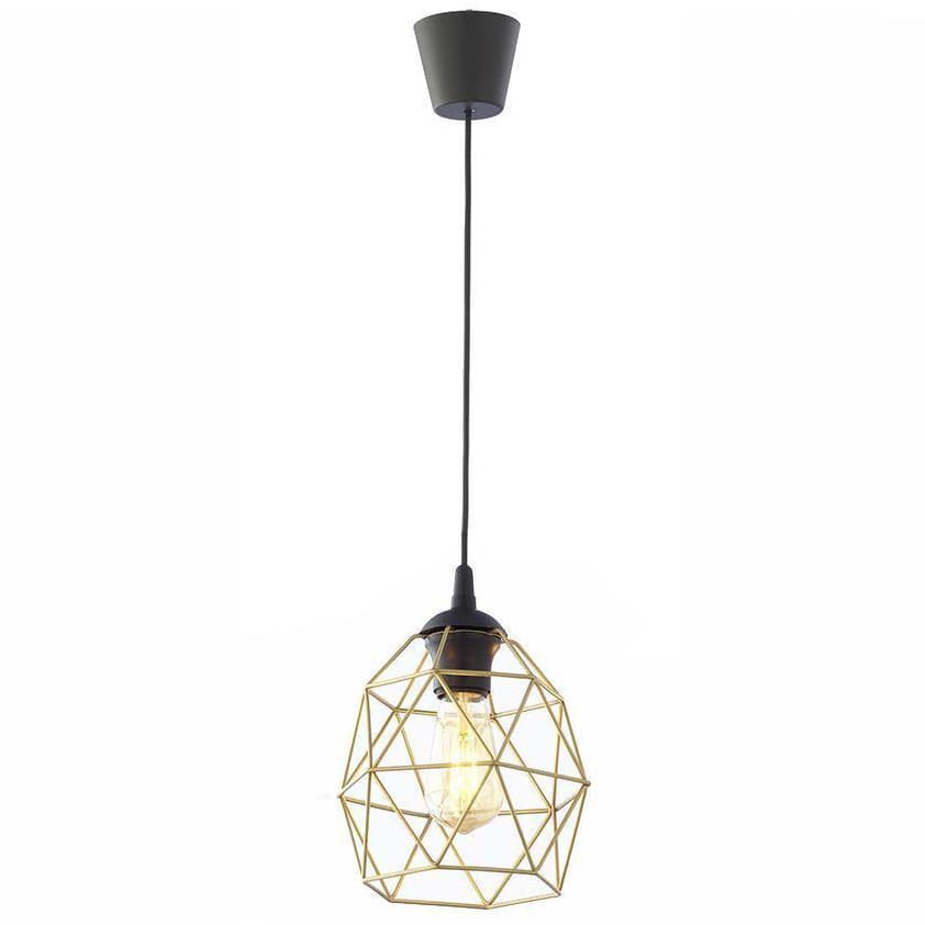 Lampa wisząca druciany klosz Galaxy 3456 TK Lighting metalowa czarna złota