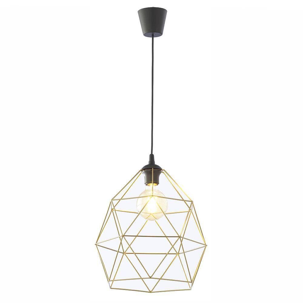 Wisząca lampa druciana klatka Galaxy 3457 TK Lighting metalowa czarna złota