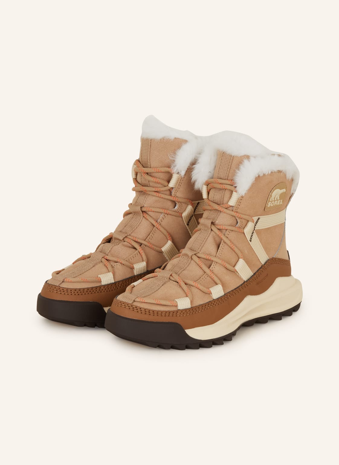 Sorel Botki Sznurowane Ona Glacy beige