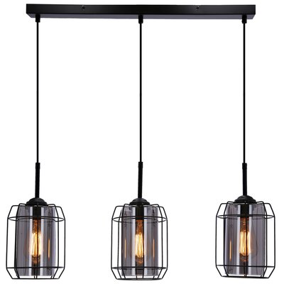 Jonera lampa wisząca 3-punktowa czarna 33-08435