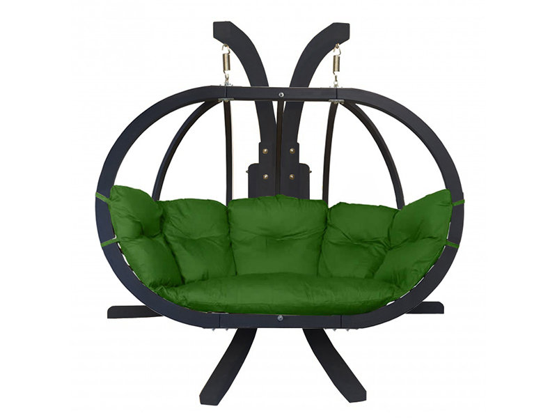 Zestaw: Stojak Sintra Antracyt + Fotel Swing Chair Double Antracyt (10), Zielony Sintra + Swing Chair Double (10)