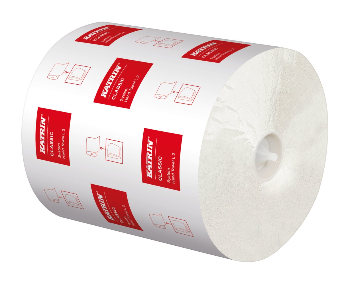 Katrin Ręcznik papierowy w roli Classic System Towel L2 6 szt 200 m 2 warstwy biały makulatura 460232
