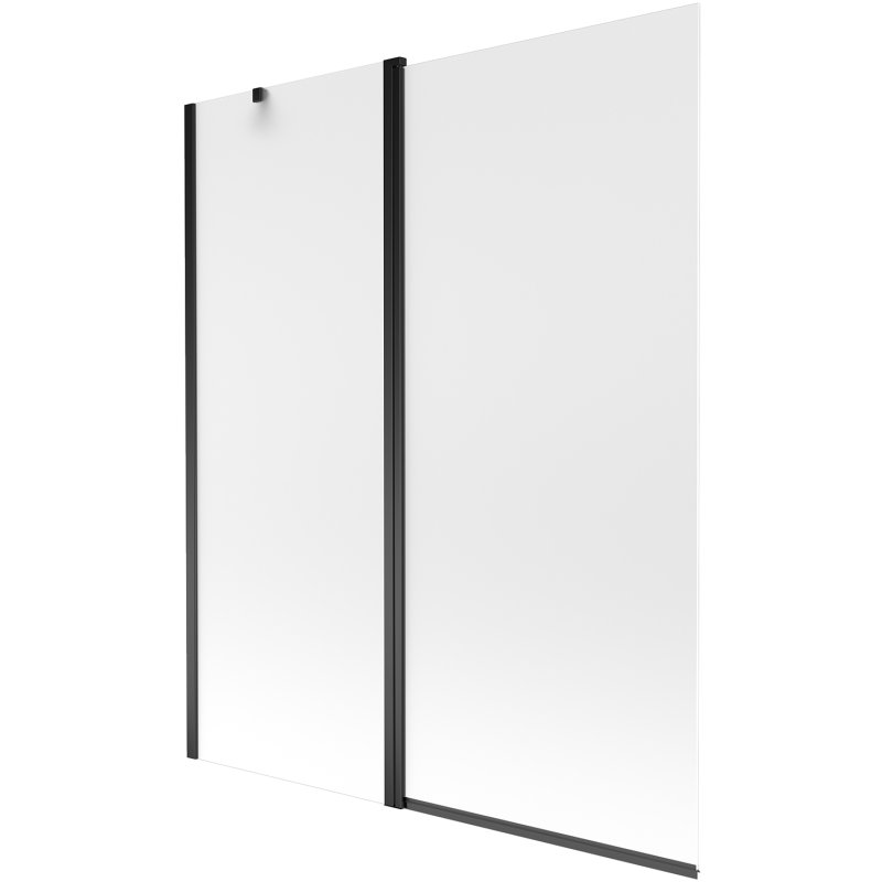 Mexen Flip parawan nawannowy 1-skrzydłowy 140 x 150 cm, szron, czarny