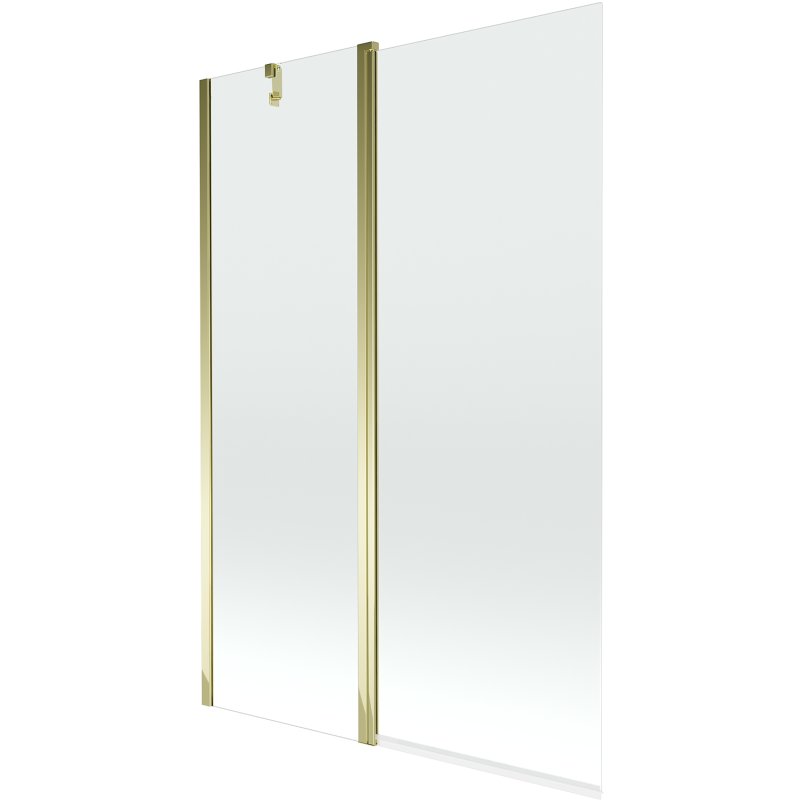 Mexen Flip parawan nawannowy 1-skrzydłowy 120 x 150 cm, transparent, złoty