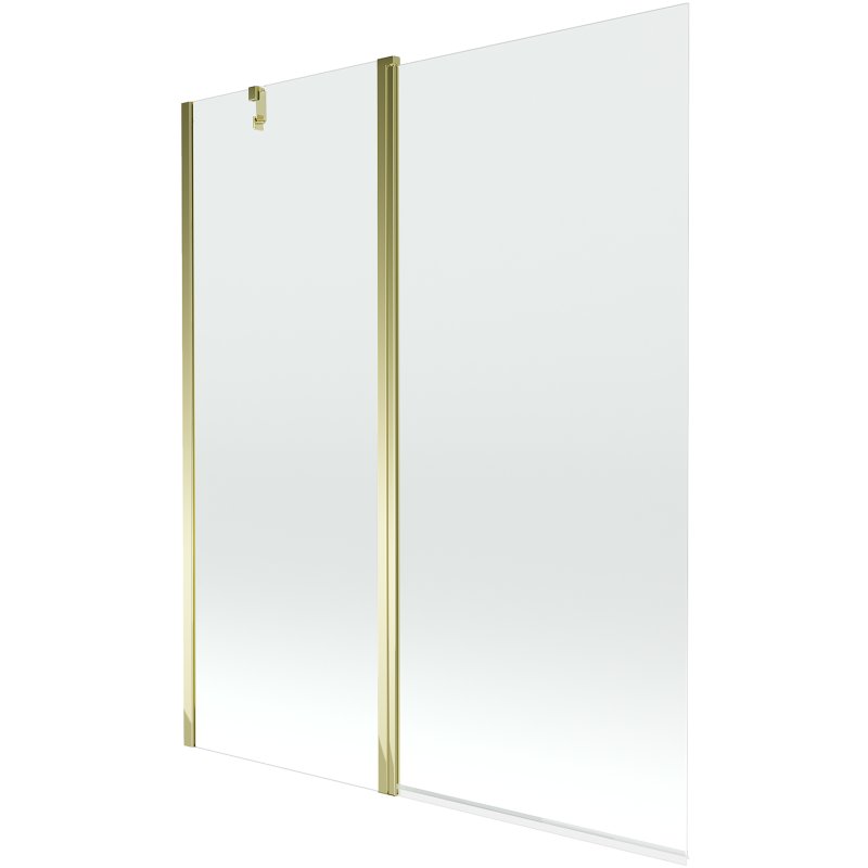 Mexen Flip parawan nawannowy 1-skrzydłowy 140 x 150 cm, transparent, złoty