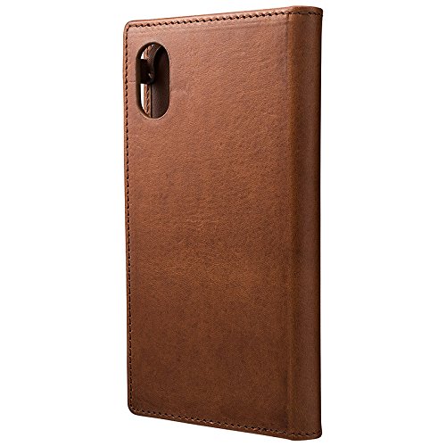 GRAMAS seval toiano skórzany futerał ochronny Flipcase iPhone X Premium IPH włoski, GLC-75317dbr GLC-75317DBR