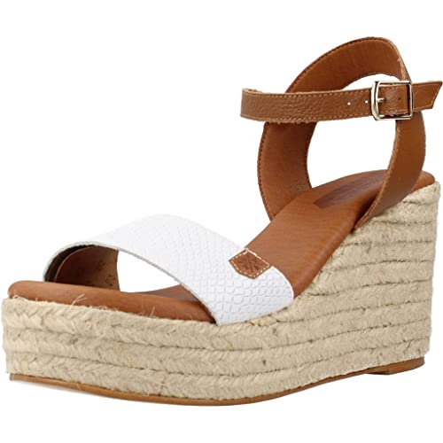 POPA Klin Wysokie Bandon Snake Biały, Trampki Damskie, Biały, 37 EU