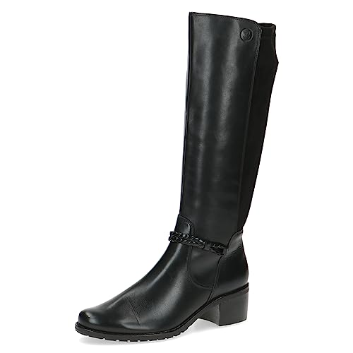 Caprice Damskie 9-25508-41 kozaki na obcasie, czarny Comb, 38.5 EU