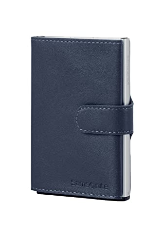 Portfel Samsonite | Skóra Premium ALU FITl | Slide-UP Case | Osłona RFID I NFC, Blau (Blue), 10.2 cm, Alu Fit SLG - Portfel