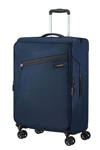Samsonite Litebeam Spinner M, walizka z możliwością rozszerzenia, 66 cm, 67/73 l, niebieska (Midnight Blue), niebieski (Midnight Blue), Spinner M (66 cm - 67/73 L), Walizka