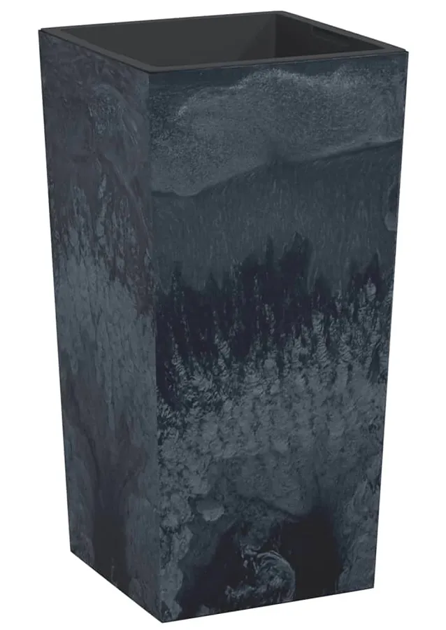 Antracytowa wysoka donica ogrodowa stylizowana na beton S7-N51