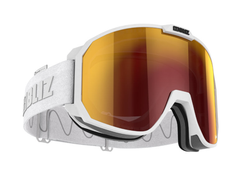 Bliz Split Nano Optics Gogle, matt white/brown-red multi 2020 Gogle narciarskie 41160-04