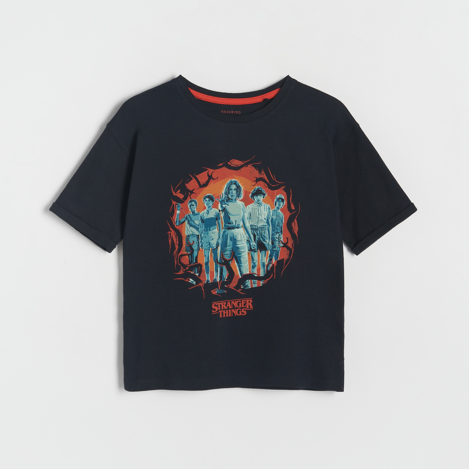 Reserved - T-shirt Stranger Things - Czarny